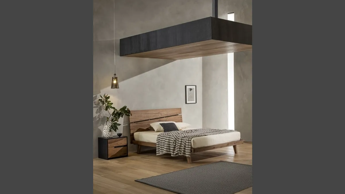 Letto Bogotà in legno di rovere di Le Fablier