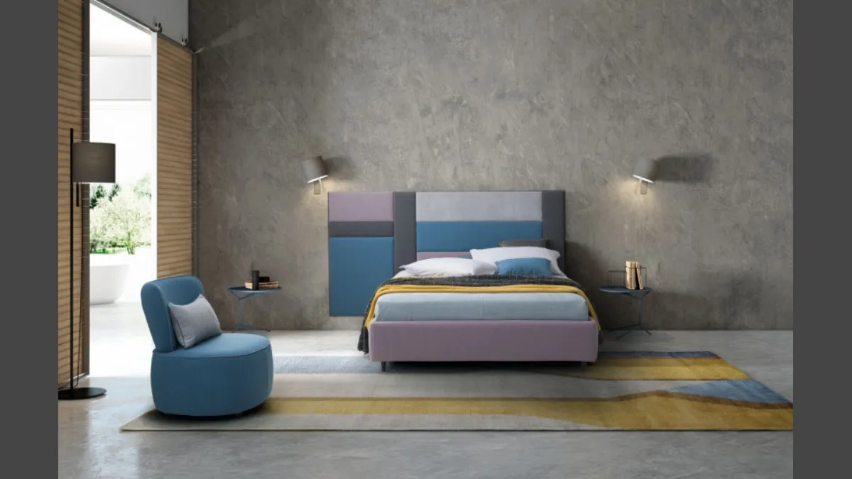 Letto singolo con testiera modulare Ground di Le Comfort