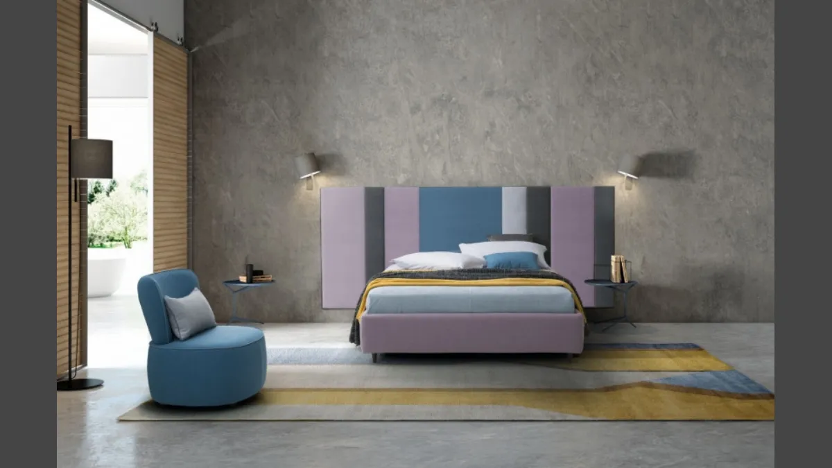 Letto singolo con testiera modulare Ground di Le Comfort